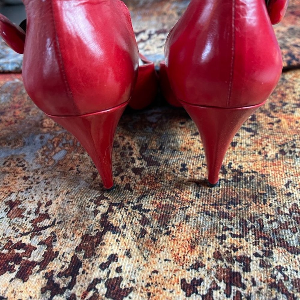 Albert Nipon Red Shoes Size 8 - image 4